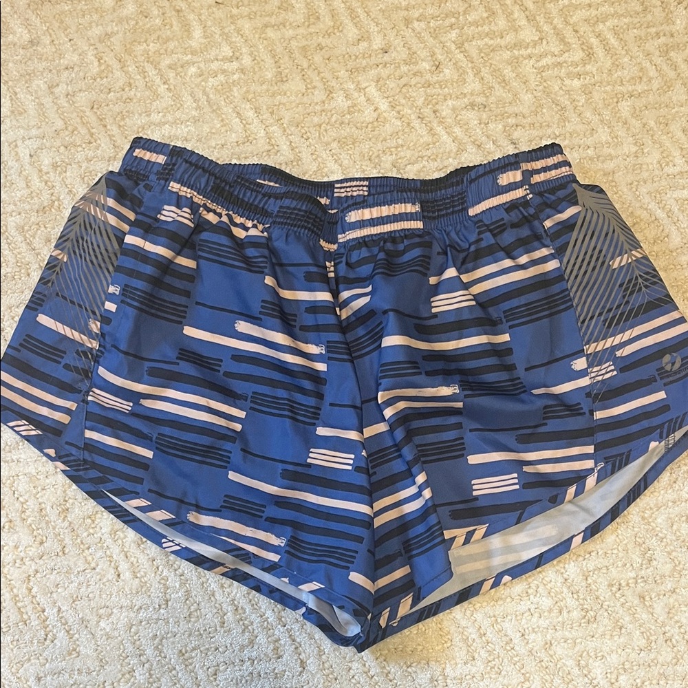 Women's Blue Patterned Shorts